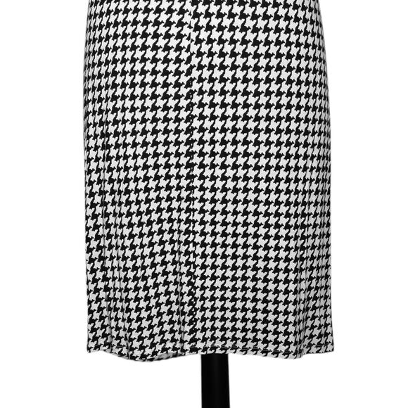 Ralph Lauren Women's Dress Black White Houndstooth Check Surplice V-Neck Midi 2X - Picture 9 of 9